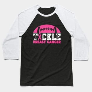 Tackle Breast Cancer Football Sport Awareness Support Pink Ribbon Baseball T-Shirt